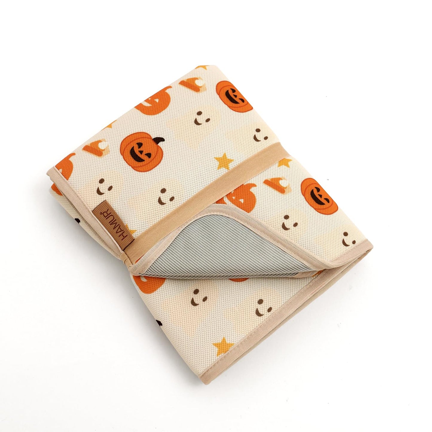 Hamur Home Portable Changing Pad – Waterproof, Washable & Easy Wipe Clean, Foldable Travel Baby Changing Mat for Diaper Bag, Compact & Lightweight, Must-Have for Newborns (Halloween Pattern)