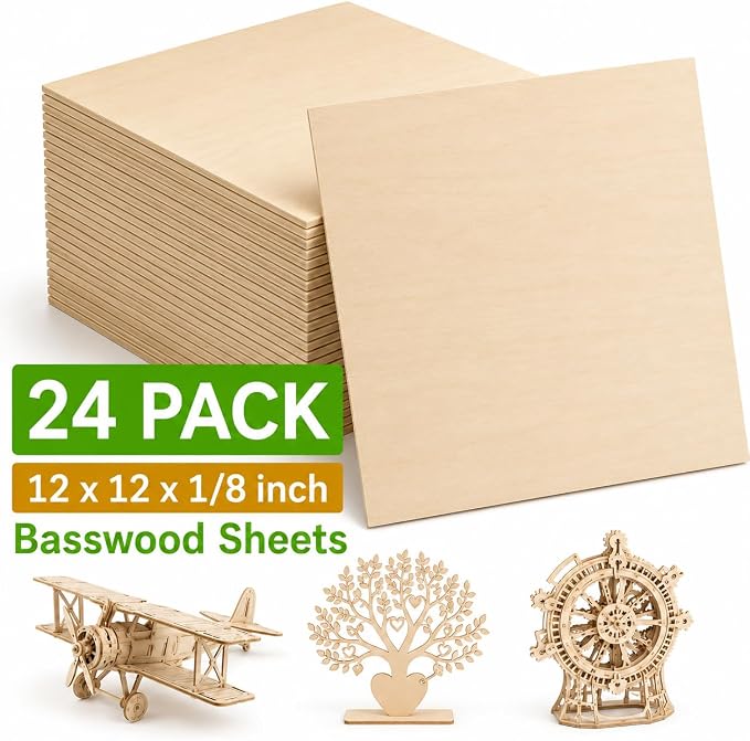 3mm Basswood Sheets 1/8 Inch