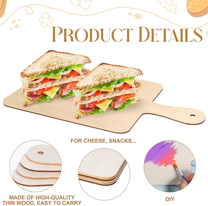 4 Pack Charcuterie Boards Bulk, Mini Charcuterie Boards, Cutting Board Bulk
