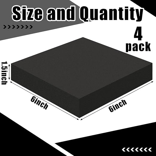 4 Pcs 1.5" Thick Foam Padding Sheet