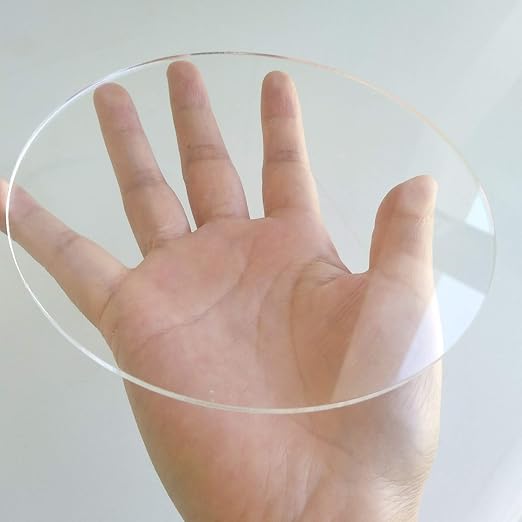Set of 20 White Acrylic Discs, 1/8" Thick Round Transparent Circle Blanks