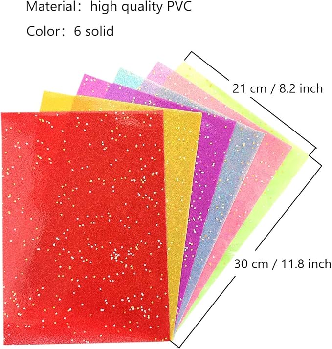 AOUXSEEM Jelly Transparent Leather Vinyl Sheets, Candy Solid Colors Waterproof