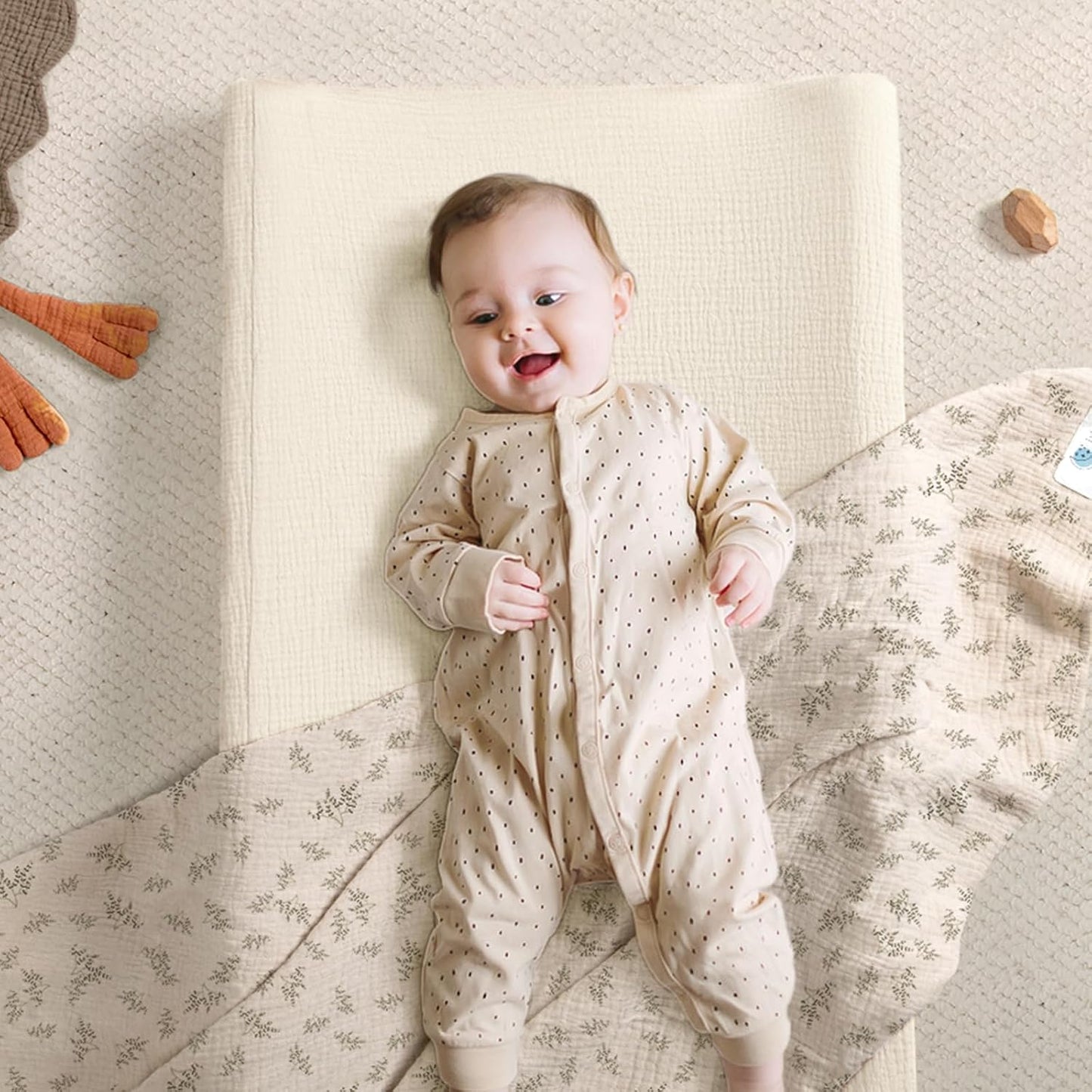 lulumoon Muslin Changing Pad Covers: Baby Cotton Changing Table Covers - Soft Changing Pad Sheets for Boys Girls