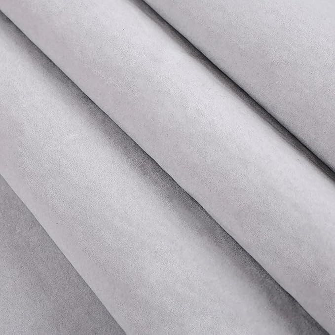 Light Grey Self Adhesive Soft Velvet Drawer Liner DIY Felt Fabric