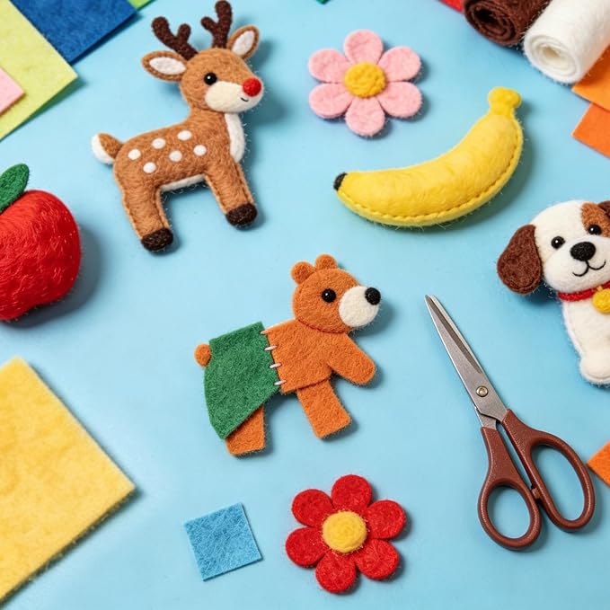 40 Pcs Colored Felt Fabric Sheets, 8 Inch X 12 Inch 1mm Craft Felt, Felt Sheets