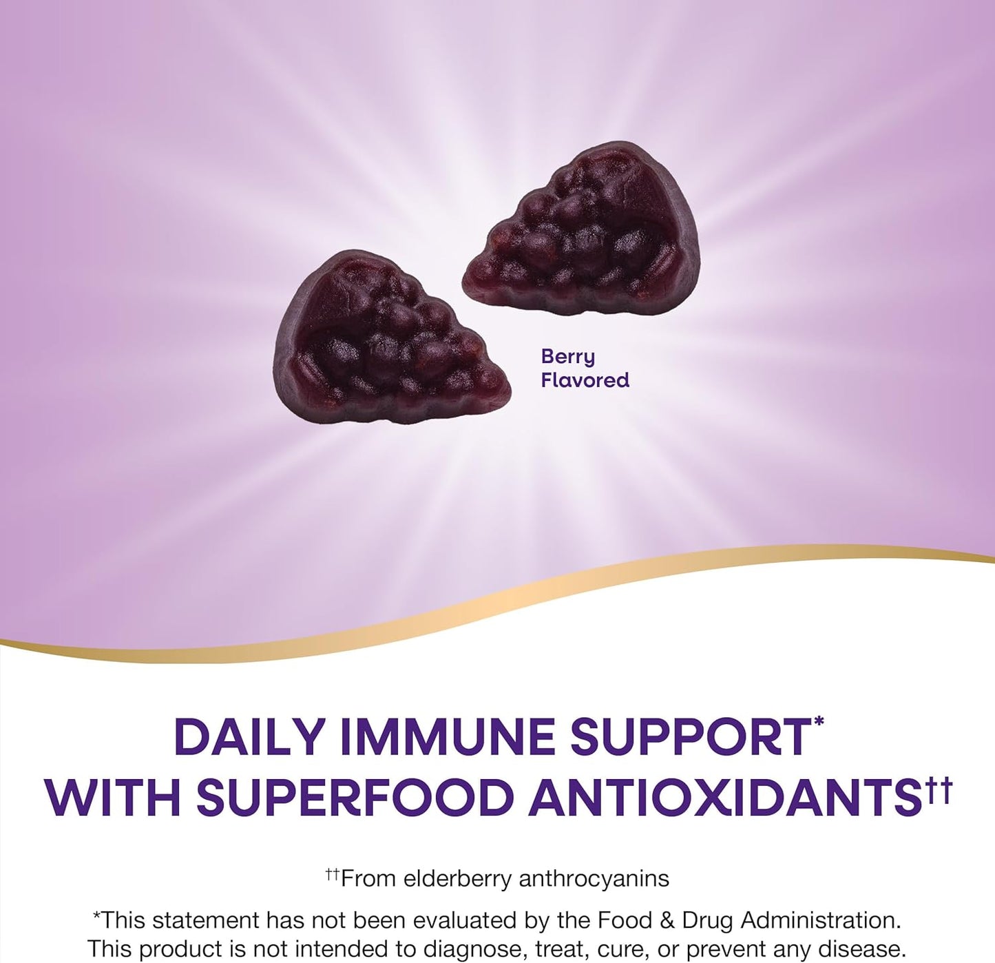 Nature's Way Sambucus Elderberry Immune Gummies for Kids, Immune Support Gummies*, with Black Elderberry Extract, Vitamin C and Zinc, 60 Gummies (Packaging May Vary)