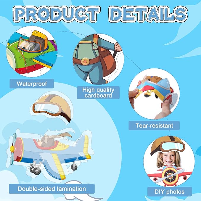 60pcs Pilot Airplane Cutouts Aircraft Bulletin Board Decorations Adventure