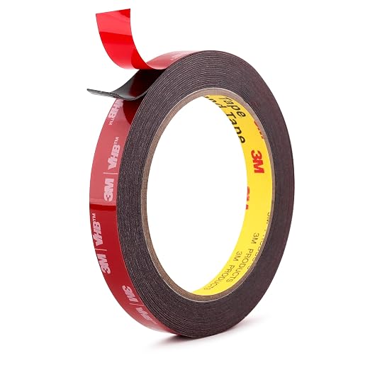 3M Double Sided Tape, Heavy Duty, 1/2” x 18Ft, Waterproof Foam Mounting Tape