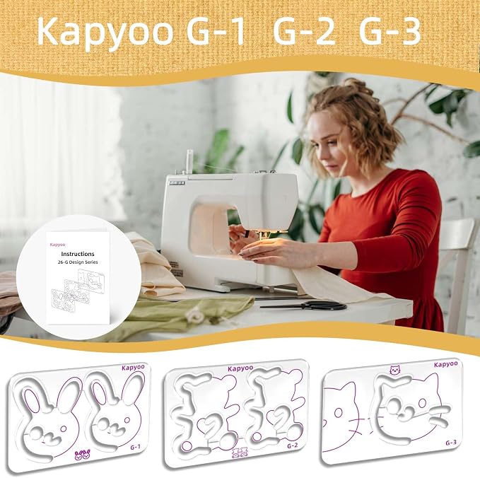 3Pcs Free Motion Quilting Templates