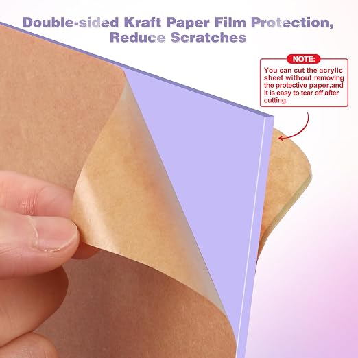 Adrattnay Purple Acrylic Sheets 1/8 Thick, Opaque Acrylic Sheets Acrylic Panel