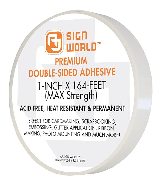 Best 1" MAX Strength Thin Permanent Double-Sided Tape
