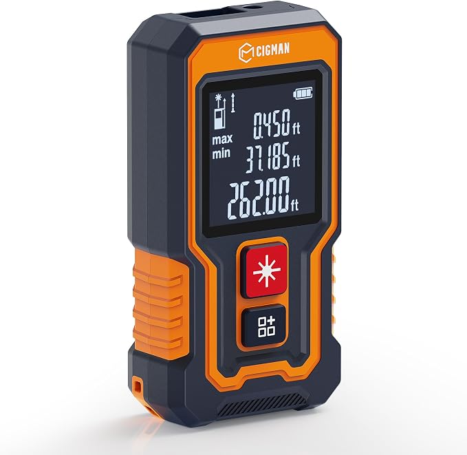 CIGMAN Mini Laser Measuring Tool, 262Ft Laser Tape Measure