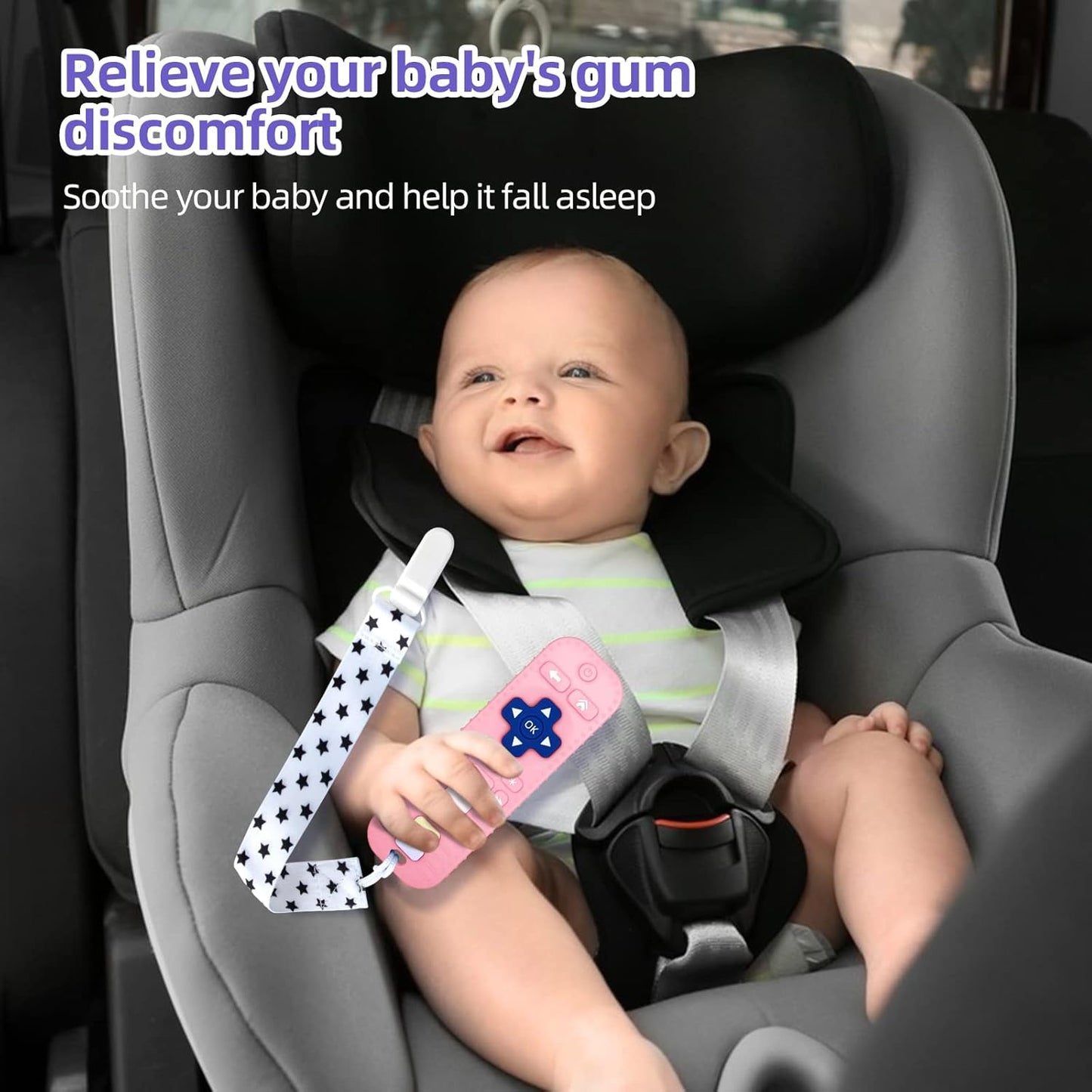 Chuya Silicone Remote Teethers Baby Teething Toys, TV Remote Teether for 3-6-12-18 Months Babies Infant Toddlers Baby Teething Relief Chew Toys BPA Free