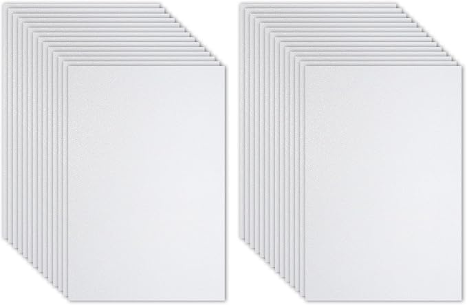 PATIKIL 30Sheets White EVA Glitter Foam Sheet 11.8 x 7.9 Inch 2mm Thick Sparkle