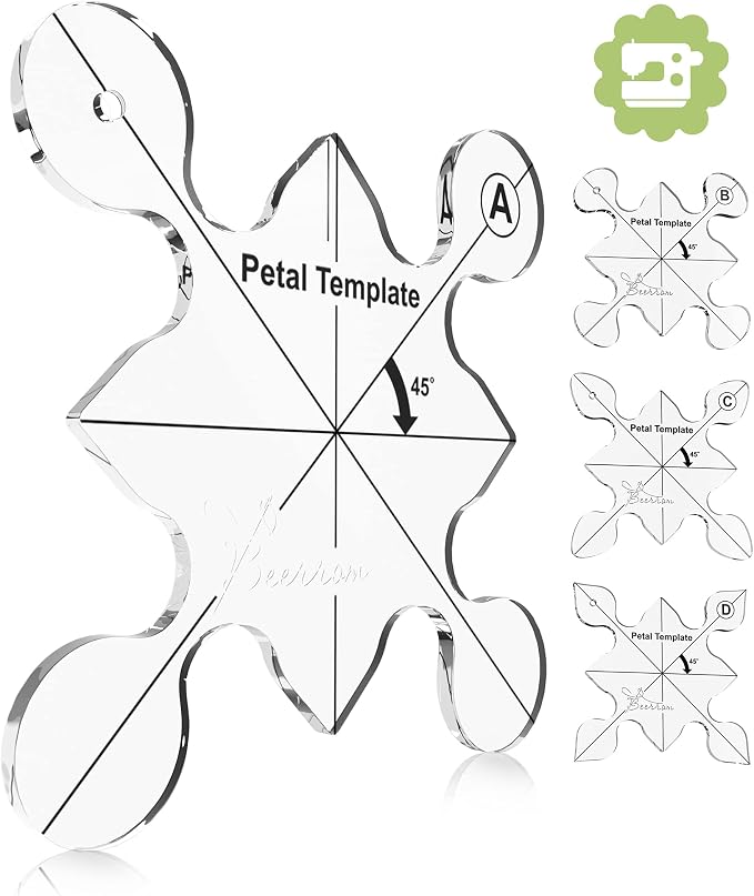 Petal Quilting Templates Set of 4