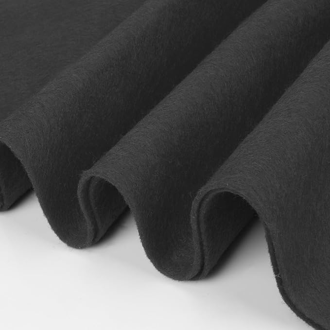 Black Fabric Sheet 36" X 36", 1.4mm Thick Large Soft Durable Flexible Craft
