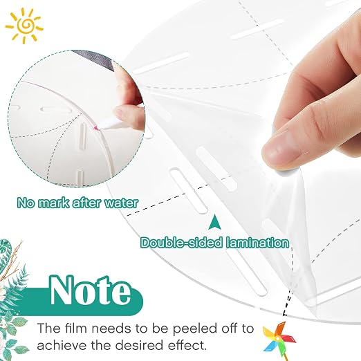 7 Pcs Quilt Circle Template Fabric Marking Pens Set Including Round Acrylic