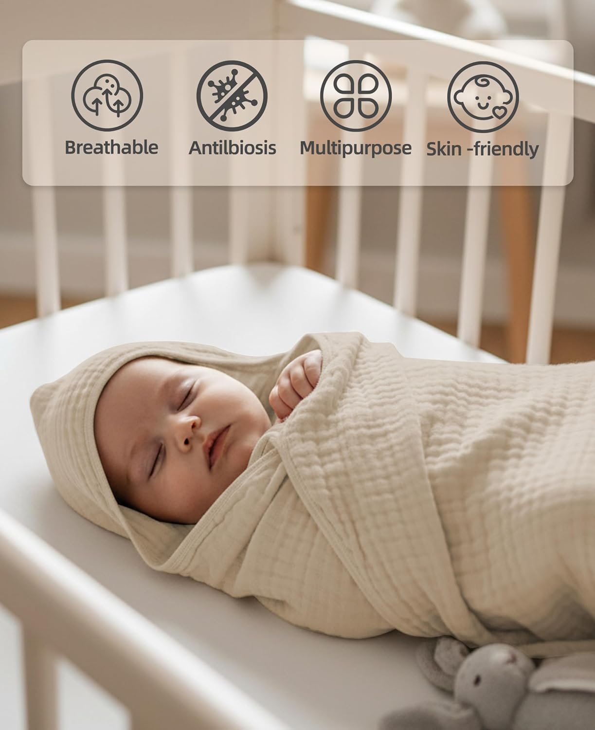 3-Pack Hooded Baby Towels for Newborn 100% Cotton Soft Babies Blanket Toddler and Kids Bath Towel Baby Essentials