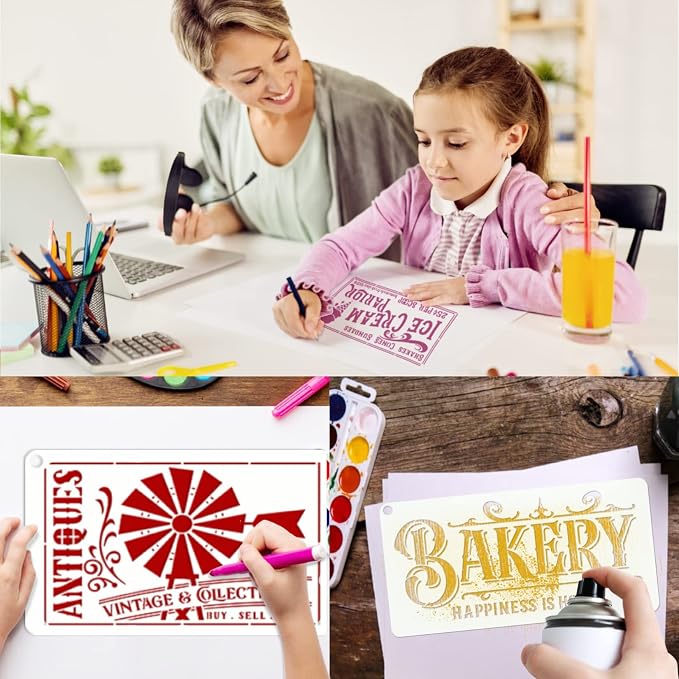Farmhouse Stencils for Painting on Wood Kitchen Paint Stencils Flower Farm
