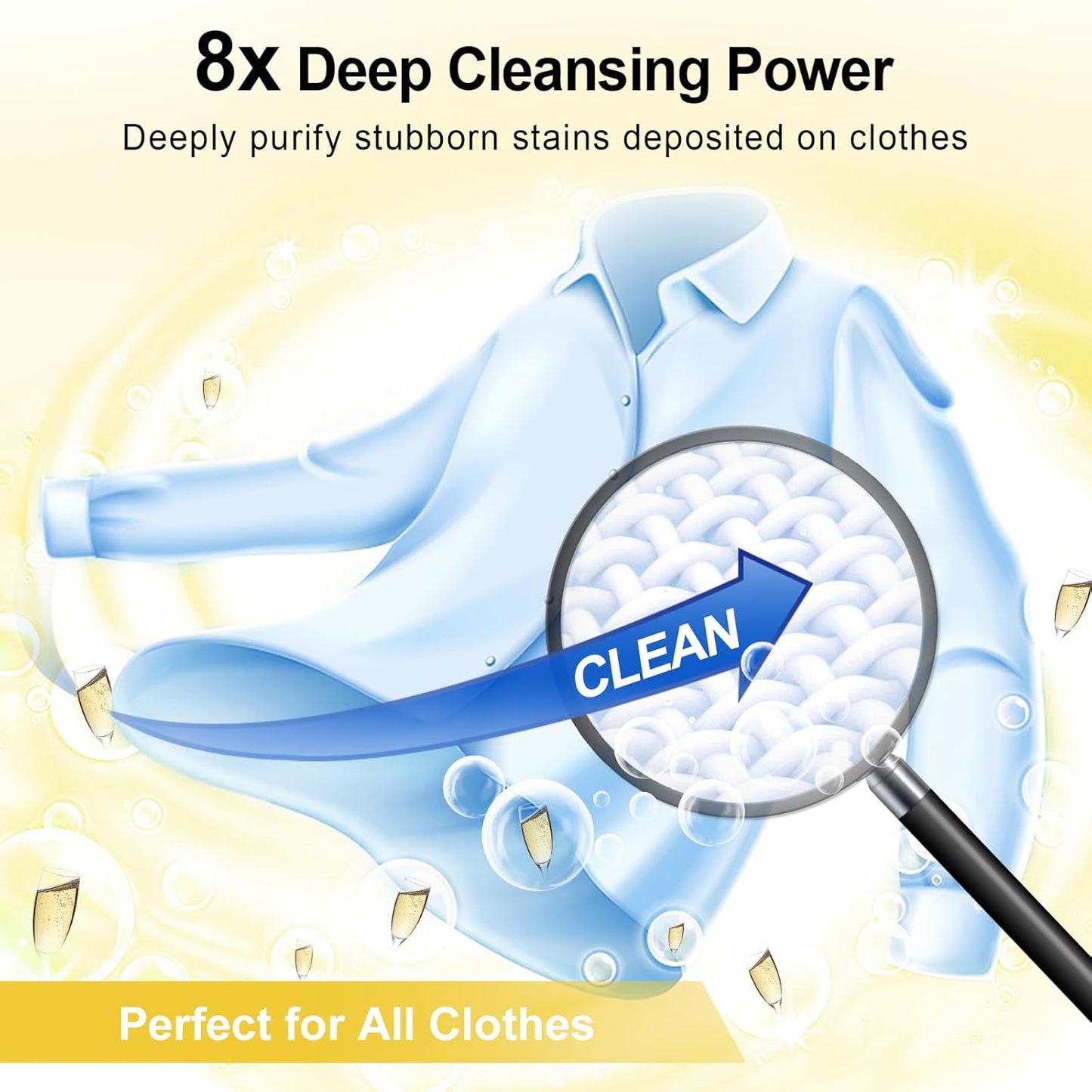 Laundry Detergent Sheets, Up To 128 Loads Champagne Scent Hypoallergenic Eco-Friendly, Biodegradable Plastic Free Liquidless Laundry Sheets Suitable for Sensitive Skin