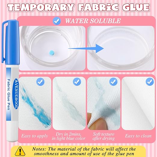 Fabric Glue Pen with Refill, 1 Pack