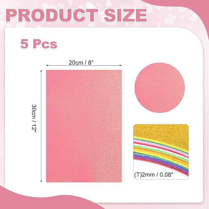 MECCANIXITY 5 Sheets Pure Red Shiny Foam Sheets