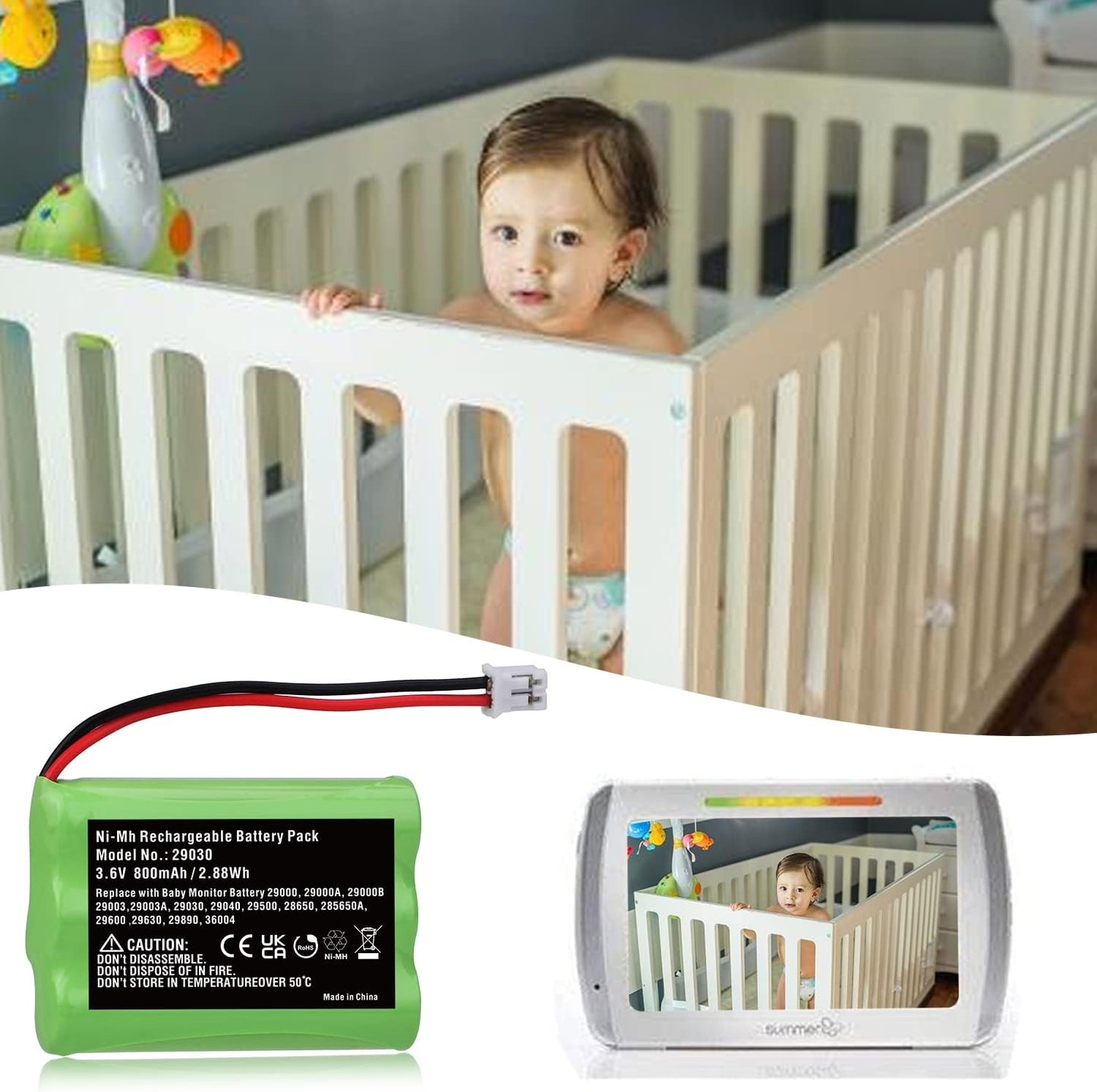 29030 Battery for Summer Infant Baby Monitor Battery