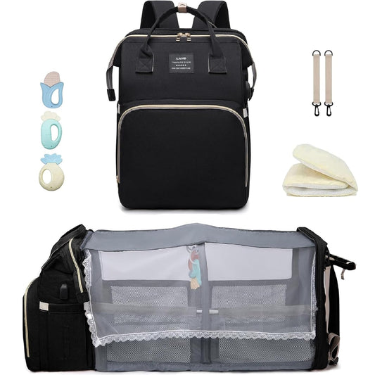 Baby Diaper Bag with Changing Station,Diaper Bag Backpack,Diaper Bag,Large Capacity,900d Excellent Oxford(Ungrade Black)