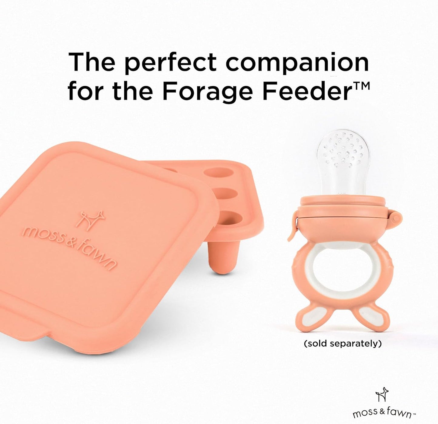 Moss and Fawn Ice Cube Tray - Forage Feeder Freezer & Teething Popsicle Mold for Breast Milk, Formula, Bone Broth, Purees, & Baby Food - BPA, Lead, & PVC-Free - Bloom