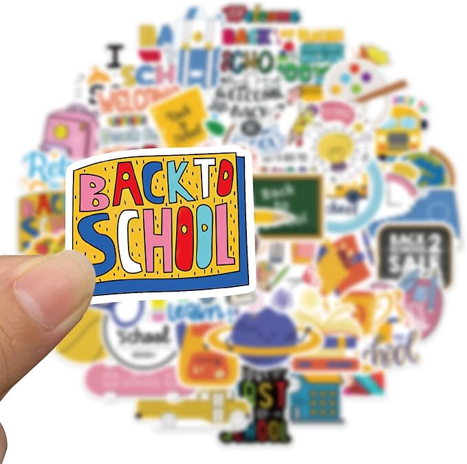 50PCS Back to School Stickers, First Day of School Teacher Reward Party