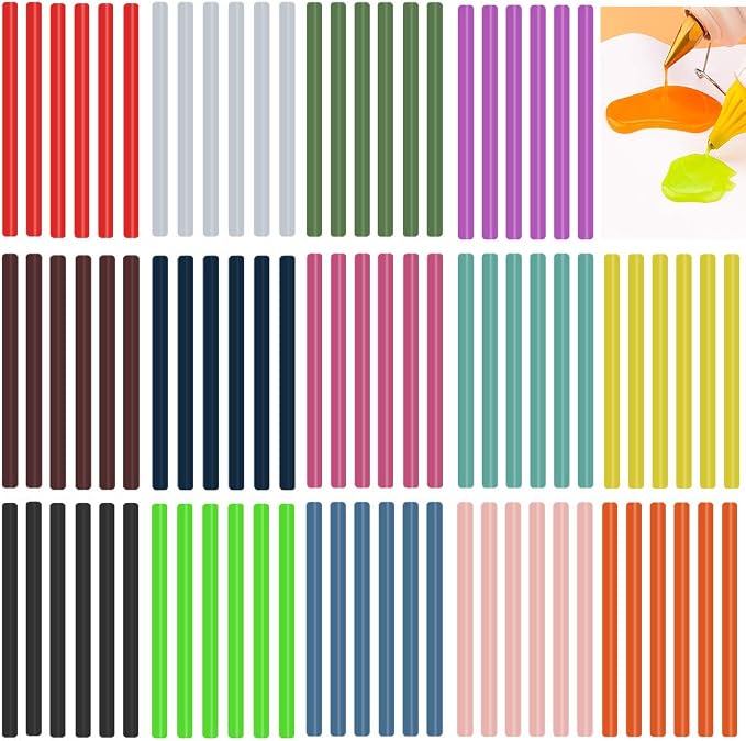 Ewparts 14-Color Hot Glue Sticks, school projects, home decor, and holiday