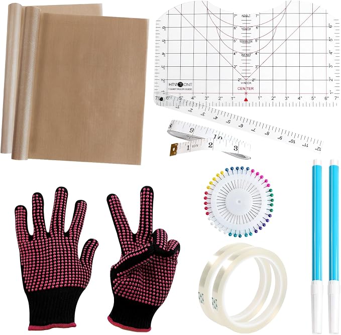 HTVRONT Sublimation Tool Kit, Heat Press Accessories Bundle Kit | Include