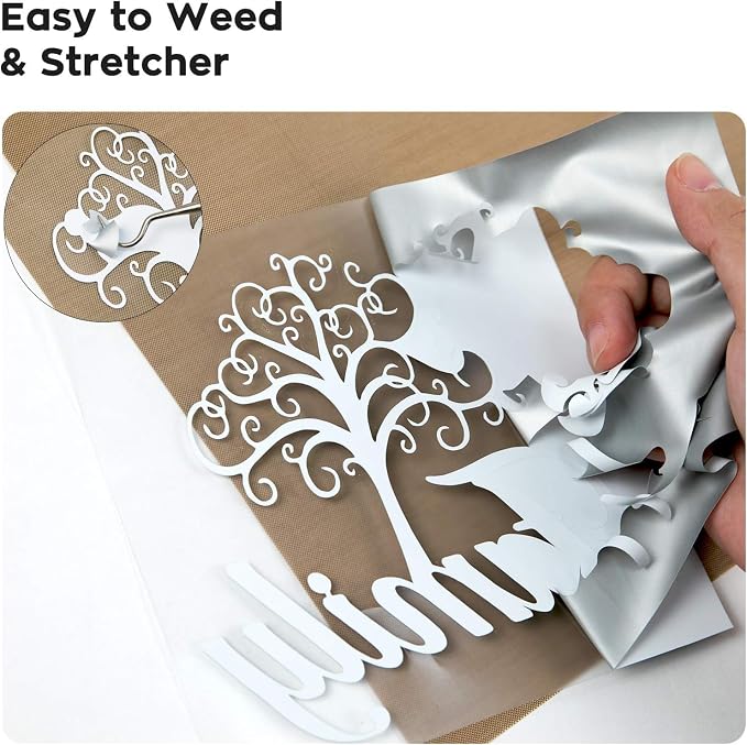 Dysania Silver Heat Transfer Vinyl, 10 Pack 12 x 12in Silver HTV Vinyl | Iron