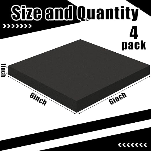 4 Pcs 1" Thick Foam Padding Sheet