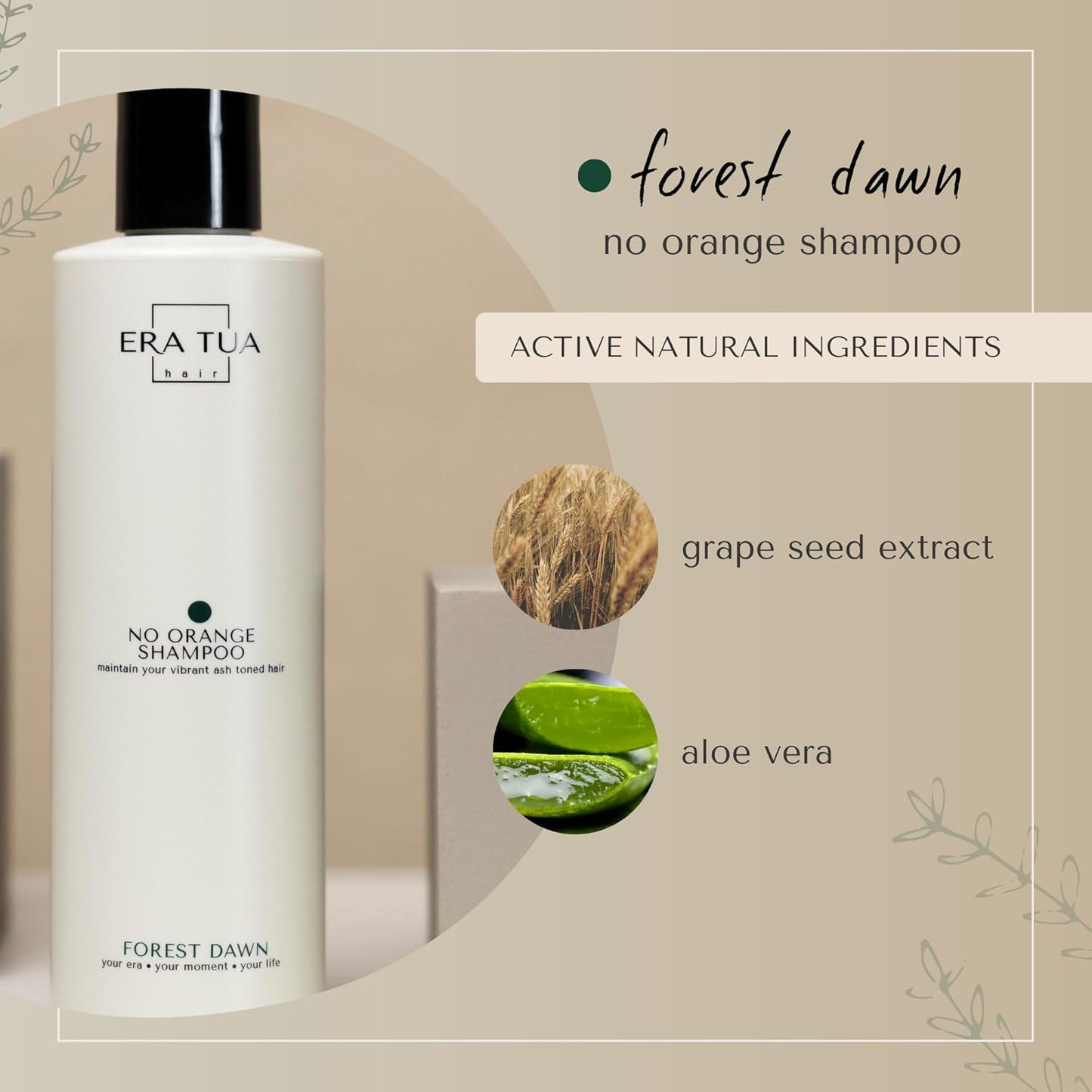 Forest Dawn Toning Blue Pigment Shampoo | Dutch Made No-Orange Neutralizer for Undesirable Orange and Copper Tones | Sweet, fruity scent of Mandarin, Bergamot, Pink Rose & Vanilla 250 ML