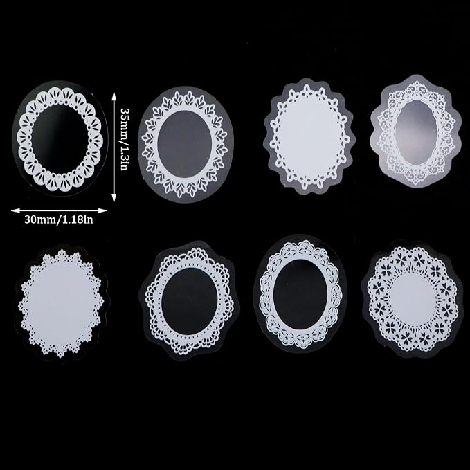 90PCS Lace Scrapbook Stickers DIY Decorative Notebook Frames Photo Album