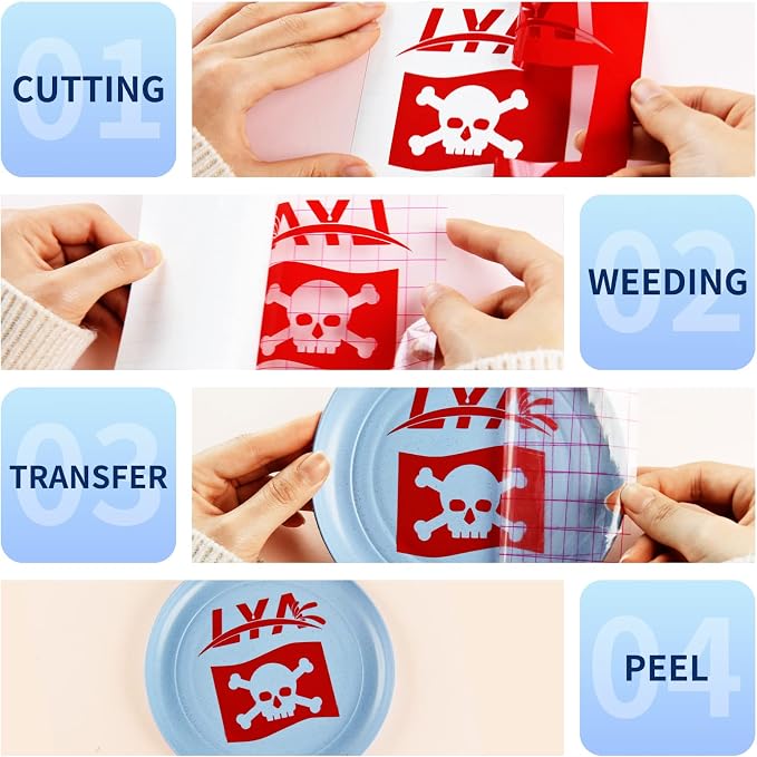 Lya Vinyl Glossy Red Permanent Vinyl, Glossy Red 12" x 50Ft Permanent Adhesive