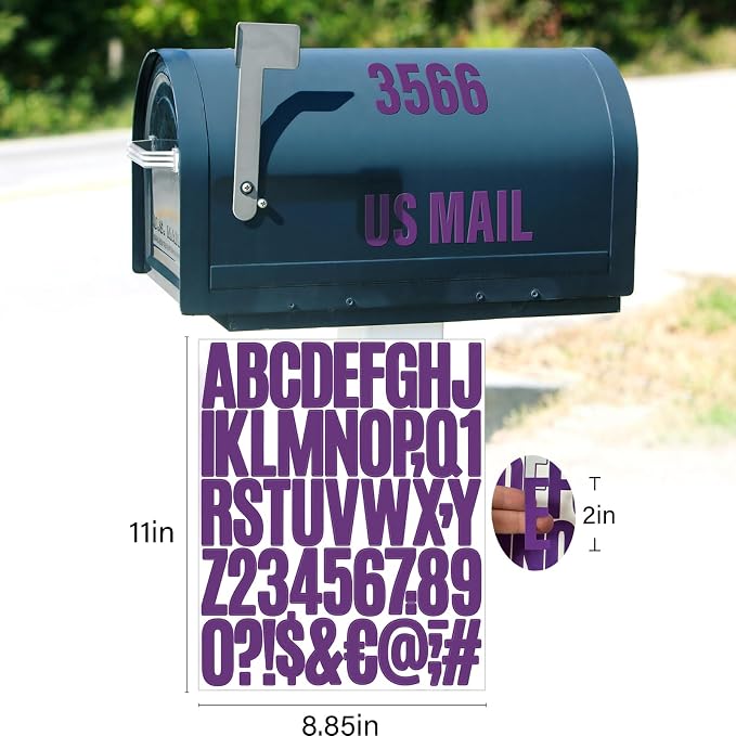 Letter Stickers, Mailbox Numbers, 2 Inch Waterproof Vinyl Alphabet | 2 Inch