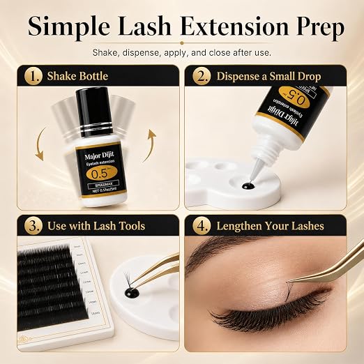 Eyelash Extension Glue 0.5 Sec Drying time | lash Extension Glue Retention 4-5