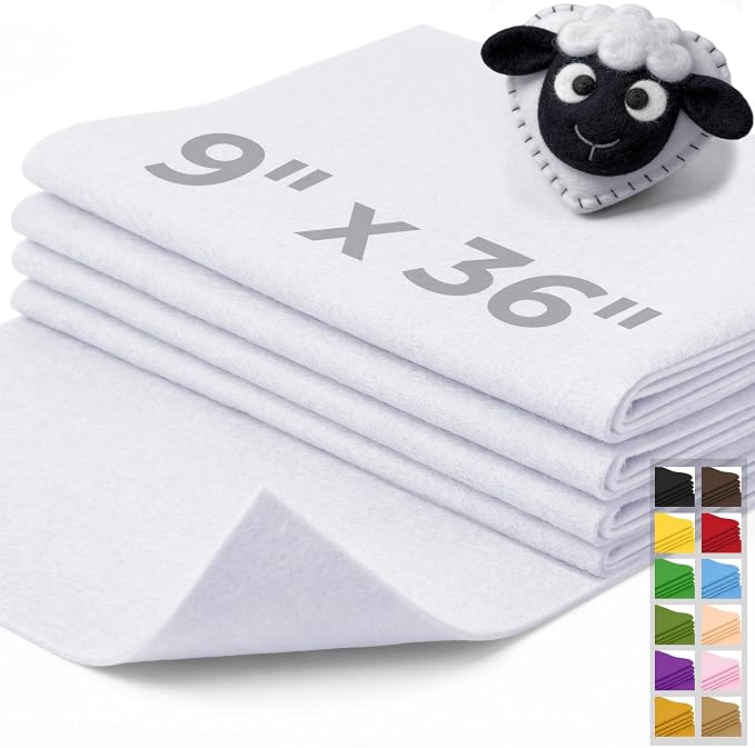 IONTACH 9" X 36" Soft Felt Sheets 1.6mm Thick | Acrylic Felt Fabric