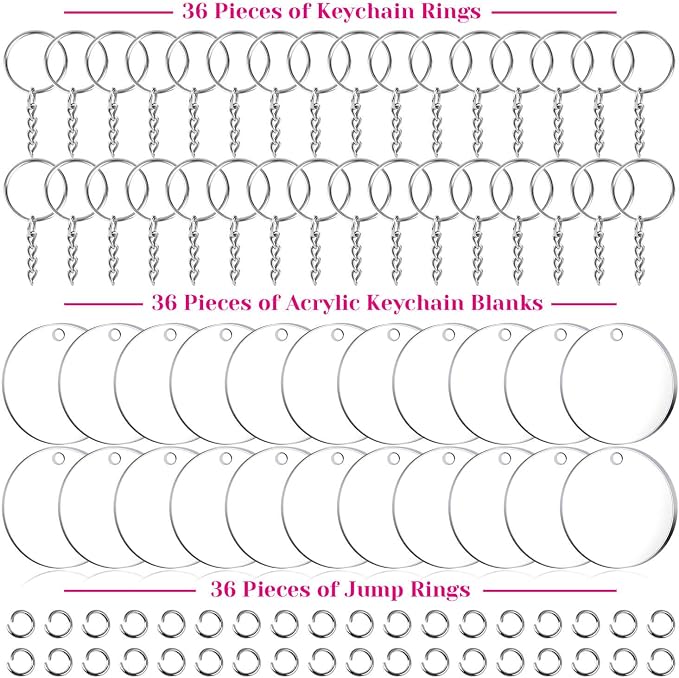 Audab Acrylic Keychain Blanks