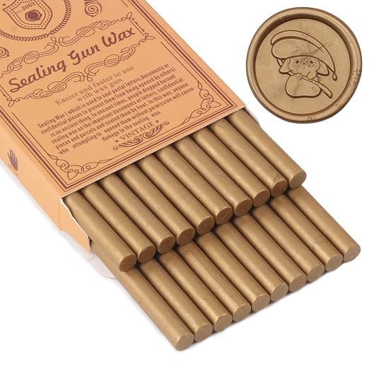 Dark Bronze Sealing Wax Sticks, WASOHLING 20Pcs Glue Gun Wax Seal Sticks