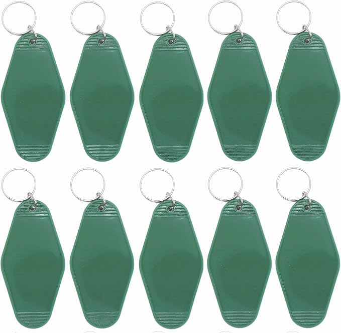 10pcs Blank Hotel Keychains Bulk Vintage Motel Keychain Vinyl HTV printing