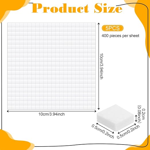 cobee 5 Sheets 2000 Pcs Foam Squares Double Sided Foam Tape, Foams Adhesive