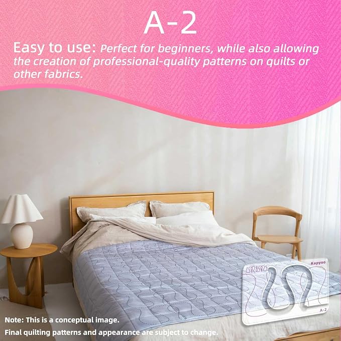3Pcs Free Motion Quilting Templates