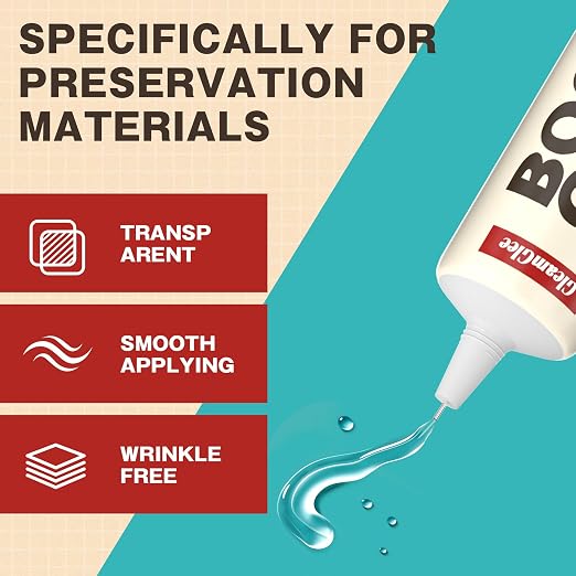 Book Glue, Dries Clear & Flexible Book Binding Glue Adhesive, Used
