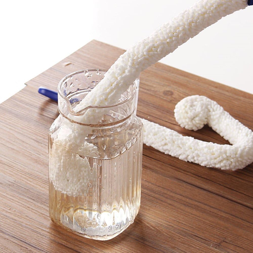 Bottle Cleaning Brush - Set of 2 Flexible Bottle Scourer - Multi-Function Household Cleaning Tools for Cleaning of Wine Decanters, Goblets, Glasses, Cups
