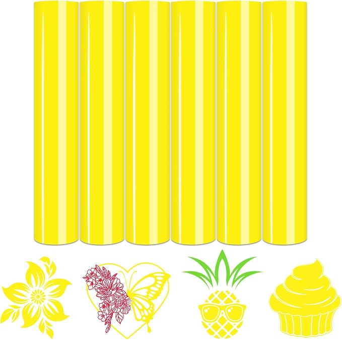Tintnut Yellow Pear Color Heat Transfer Vinyl, easy cut & weed, stretch washable
