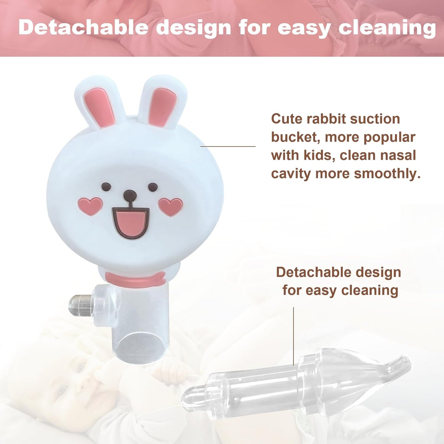 Deepdeem Silicone Nasal Aspirator for Babies and Adults - Reusable Suction Ball for Easy Cleaning and Long-Lasting Twisting Squeeze removes Mucus and Earwax