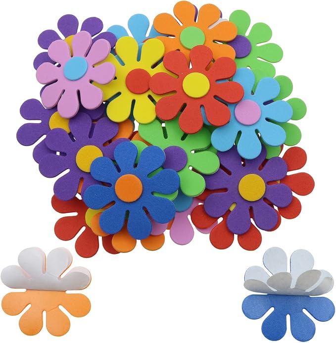 EVA Foam Flower Shapes Sticker Self-Adhesive Stickers Craft Sticker